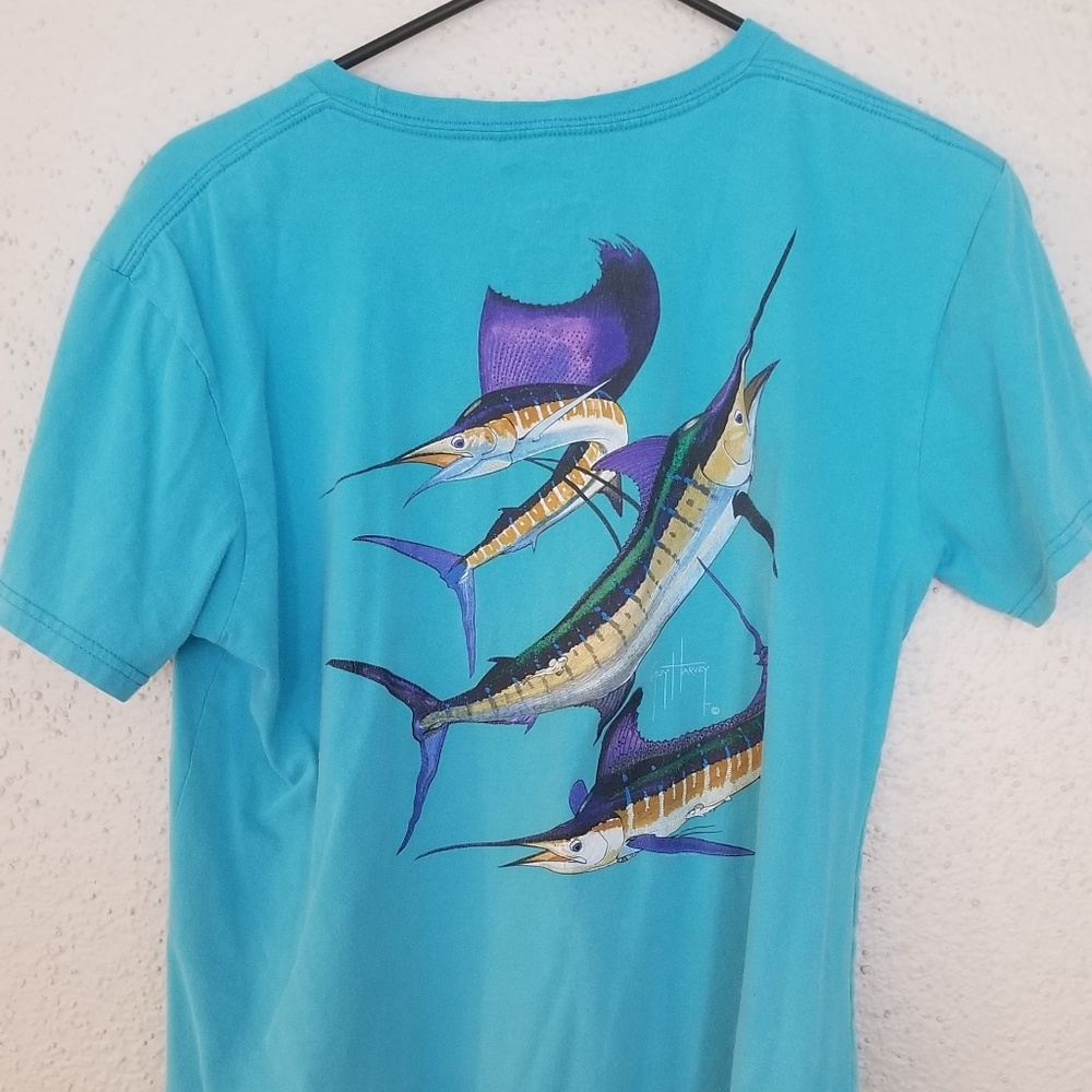 Guy Harvey Marlin Tee Fishing Shirt SZ L